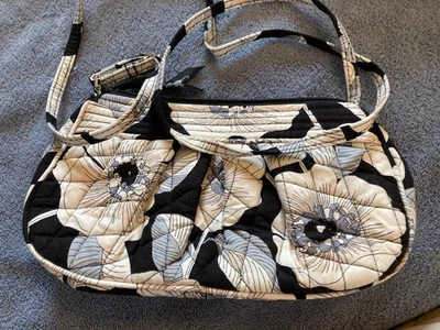 Cartera Bandolera Vera Bradley Frannie - Camilla - Negra/Blanca - Nueva sin Etiquetas Foto 1 de 2