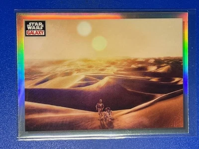 Topps Star Wars Galaxy Chrome 23 Refractor Tatooine Sunset R2D2 CPO #91 - Image 1 of 3