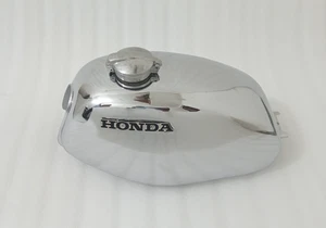 Honda SL350 SL 350 K1 1970 - 73 Chrome Steel Petrol Gas Tank +Monza Cap +Emblem - Picture 1 of 24