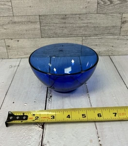 Arcoroc Cobalt Blue Glass Cereal Dessert Bowl 5 Inch - Picture 1 of 7