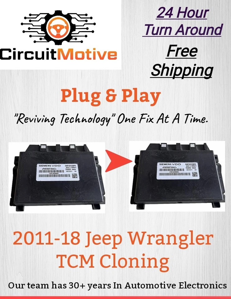 2014-21 JEEP CHEROKEE TRANSMISSION TCM CLONING - Image 1 of 1