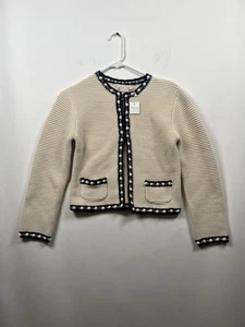Bonpoint Fanette Floral-Embroidery Knitted Cardigan Sz 12A NEW - Picture 1 of 8