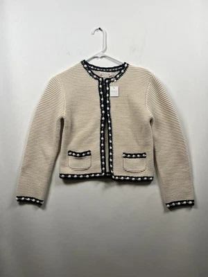 Bonpoint Fanette цветочный вышивка вязаный кардиган Sz 12A новый - Изображение 1 из 4