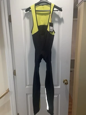 Meia-calça Rapha masculina clássica inverno com almofada -preto/amarelo/tamanho GRANDE - Nova com etiquetas - Imagem 1 de 4