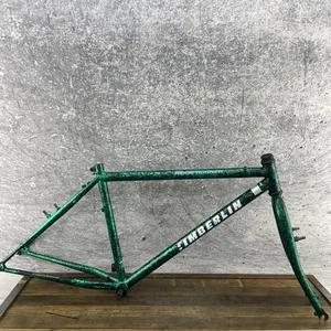 Vintage Timberlin Ridge Runner Frame 17 in Crmo MTB Green Splatter Cafe 26 135 - Picture 1 of 19