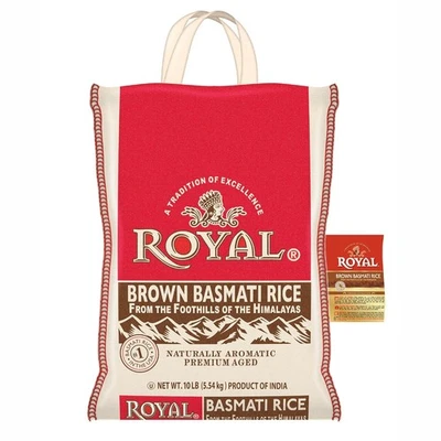 Royal - Authentic Basmati Brown Rice Whole Grain, 10 Pound (Pack of 1)  - Image 1 of 4