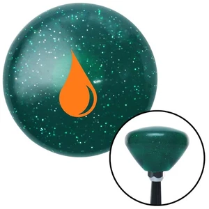 Orange Drip Green Retro Metal Flake Shift Knob w/ M16x1.5 Insert Shifter Auto - Picture 1 of 15
