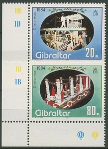 Gibraltar 1984 Weihnachten Heilige Drei Könige-Umzug 485/86 Ecke postfrisch - Picture 1 of 1