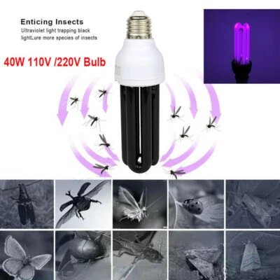 E27 110V/220V Blacklight Low Energy 365nm UV Light Bulb Screw Ultraviolet Lamp - Image 1 of 4