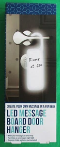 LED Message Board Door Hanger Create Your Own Message Night Light & 3 Batteries - Picture 1 of 6