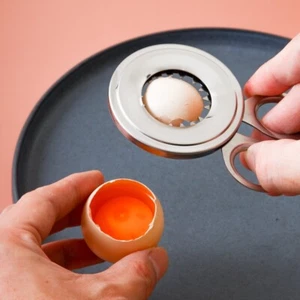 2PCS Silver Egg Shell Cutter Stainless Steel Handheld Egg Breaker Cooking Tool - Picture 1 of 12