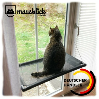 RIIJK Katzenliege Fensterplatz, Perfekter Fensterliegeplatz für Katzen als Hängematte