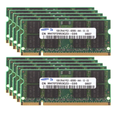 DDR2 For Samsung 1GB 2GB 4GB PC2-4200 533Mhz 200Pin Laptop RAM Memory SODIMM LOT - Image 1 of 4