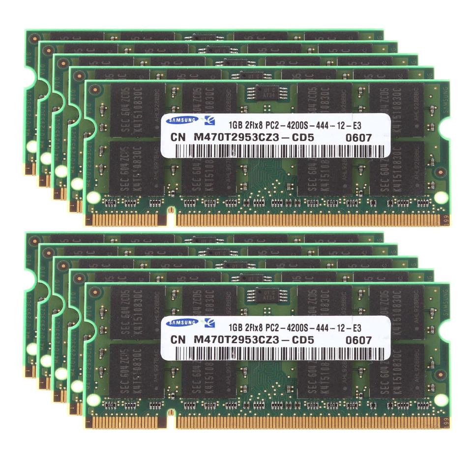 DDR2 For Samsung 1GB 2GB 4GB PC2-4200 533Mhz 200Pin Laptop RAM Memory SODIMM LOT - Image 1 of 4