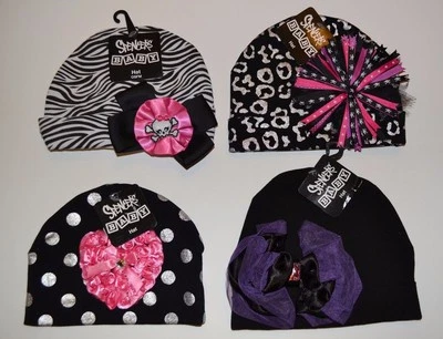 Sombrero de calavera femenina con estampado de leopardo guepardo cebra bebé Spencer tú eliges 0-6 meses Foto 1 de 4