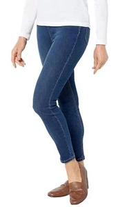 Denim & Co. EasyStretch Pull-On Jeggings Deep Indigo - Picture 1 of 2