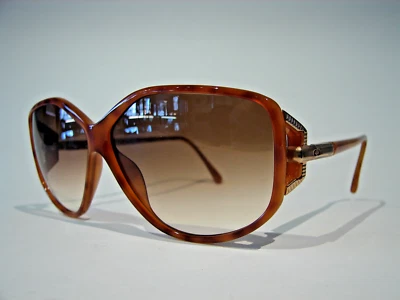 NOS Unused 1980s Vintage Christian Dior 2498 12 Women’s Tort x Gold Sunglasses - Image 1 of 4