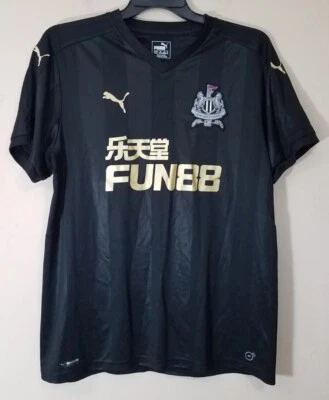 Puma New Castle United Jersey Men XL Soccer Football Third Kit 2017/2018 Black - Image 1 of 4