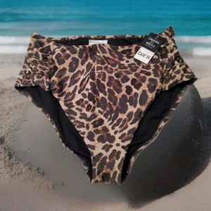 Bar III Womens XL Animal Print High Waist Beachwear Swim Bottom BHFO 7885 - Picture 1 of 5