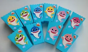 Baby Hai Gefälligkeitsbox - Popcorn-Süßigkeitenbox - Geburtstag - Babydusche 10er SET - Bild 1 von 5