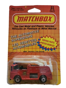 Vtg 1980s Matchbox Snorkel Fire Engine Red MB63 1:64 Matchbox 1-75 Canadian - Picture 1 of 5