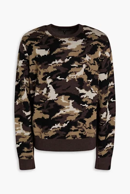NEW rag & bone Camo Intarsia Wool Crew M supreme Army wacko maria retail $350 - Image 1 of 4