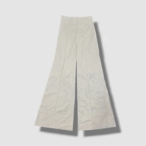 $330 Alice + Olivia Women's White Dylan Faux Leather Wide Leg Pants Size 2 - Picture 1 of 6