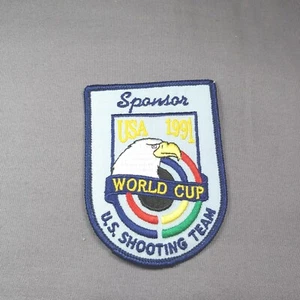 USA 1991 US Shooting Team World Cup Sponsor Olympics 4"x3" Cloth Patch - Picture 1 of 2
