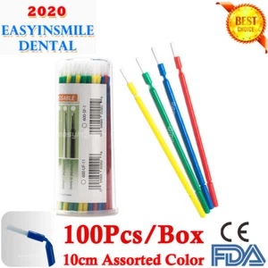 100Pcs Dental Disposable Micro Brush Bendable Applicator Microbrush Swab Mascara - Picture 1 of 12