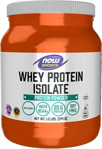Sports Nutrition, Whey Protein Isolate, 25 G with Bcaas, Unflavored Powder, 1.2- - Picture 1 of 12