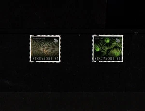 STAMPS SINGAPORE REEF LIFE $1 AND $2 STAMPS USED - Picture 1 of 2