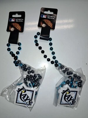 TAMPA BAY RAYS MLB Mardi Gras Cuentas Medallón y Collar Conjunto De 2 NUEVO Foto 1 de 4
