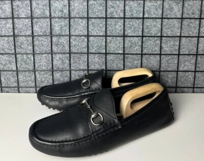 Mocasín de cuero con forro de piel Gucci EE. UU. 10 UE 44 Foto 1 de 4