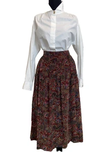 Vintage Bechamel Baumwolle Hergestellt in Japan CottageCare Blumen Faltenrock Größe 14 - Bild 1 von 14