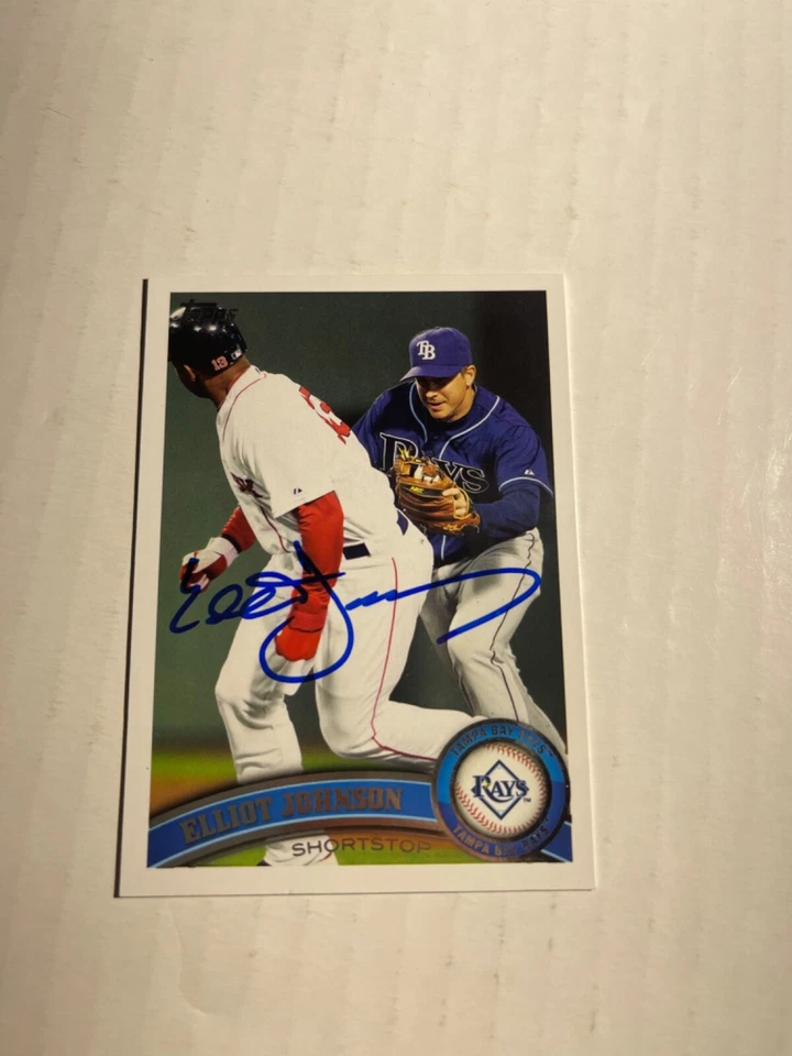 Tampa Bay Rays ELLIOT JOHNSON Signed Card - Image 1 of 1