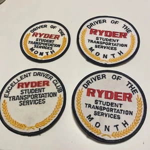 Lot of 4 Patches Driver of the Month & Excellent Ryder Student Transportation - Picture 1 of 6