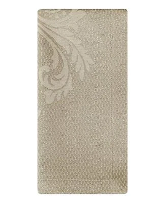 Waterford Celeste Leaf Motif Napkins Set of 4 Taupe 21 x 21 Inches - Image 1 of 2