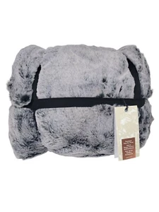 West Elm Oversized Faux Fur Throw 60"x80" Chinchilla NWT - Picture 1 of 7