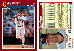 Gary Gaetti 1991 Score Rookie & Traded Baseball Card 39T  California Angels