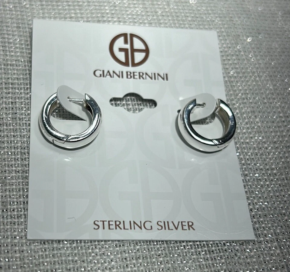 Giani Bernini - Wide Polished Hoop Earrings in Sterling Silver