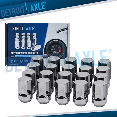 Tuercas de rueda cromadas de 9/16""-18 de 20 piezas para Durango Chrysler Aspen de 1,65 pulgadas de altura Foto 1 de 4