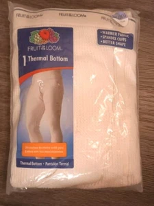 Herren Fruit Of The Loom Thermounterteil Unterwäsche Naturfarbe Größe 2XL NEU!! - Bild 1 von 8