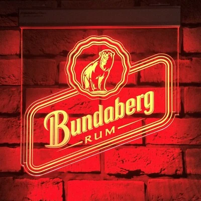 Bundaberg Rum LED Sign,Edgelit,Bar,Mancave,Led,Remote Control,Light,Gift,Alcohol - image 1 of 4
