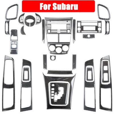 Juego completo de pegatinas interiores de fibra de carbono para Subaru Forester 2009-13 Foto 1 de 4