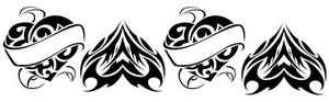 4 TEMPORÄRE TATTOOS TATTOO HERZ HEARTS TRIBAL HERZEN - Bild 1 von 1