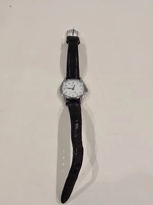 Lorus Watch with Black Leather Band - V821-0660 - Fast Post - image 1 of 4