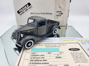 DANBURY MINT 1935 GRAY FORD PICKUP TRUCK **VERY RARE/PRISTINE/TITLE/RECEIPT/READ - Picture 1 of 24