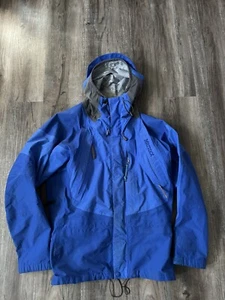 Marmot Gore XCR Rain Jacket Mens Large Blue Hooded Vented Raincoat Outdoors - Picture 1 of 11