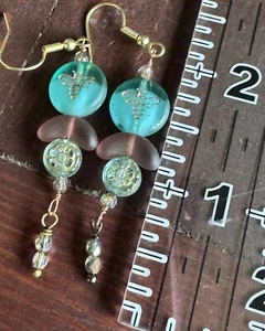 Czech glass Bee Earrings - Bild 1 von 4