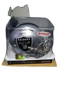 Ray Guy autographed mini football helmet Oakland Raiders HOF